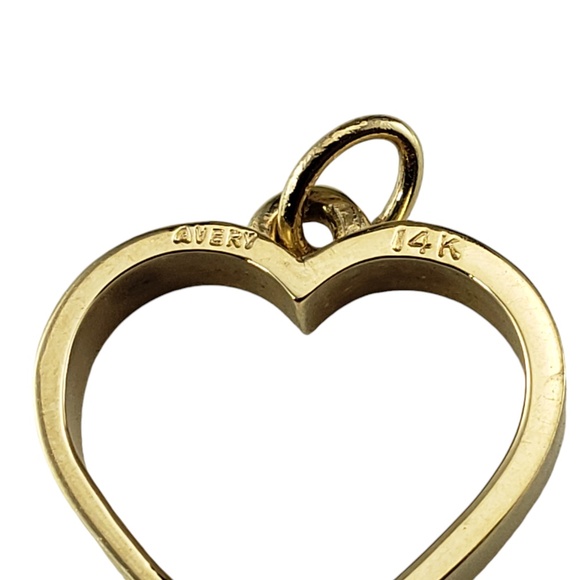 James Avery 14 Karat Yellow Gold Open Heart Pendant #18512 - Picture 5 of 8
